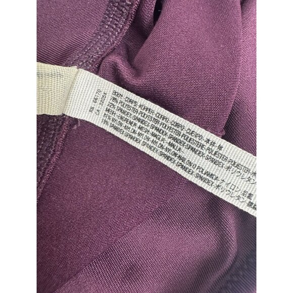 Free People FP Movement Purple plum eggplant Leggings Ribbed Mesh Detail medium - Picture 4 of 7